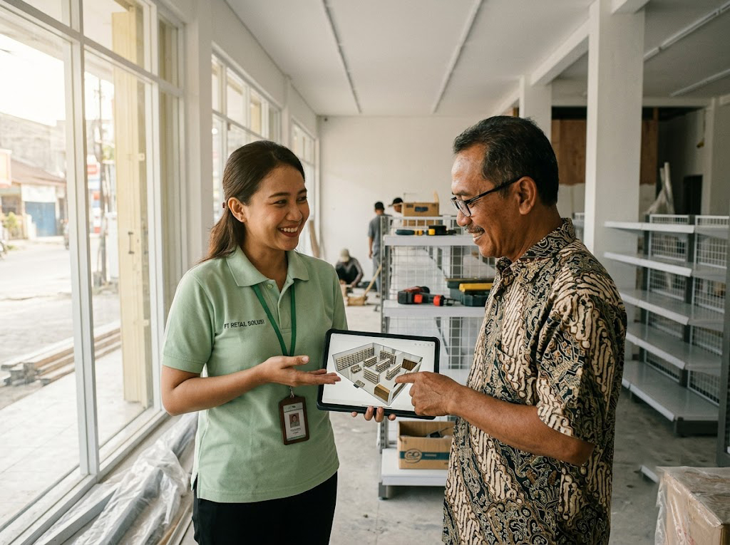 Tim Surau Ritel survei lokasi minimarket