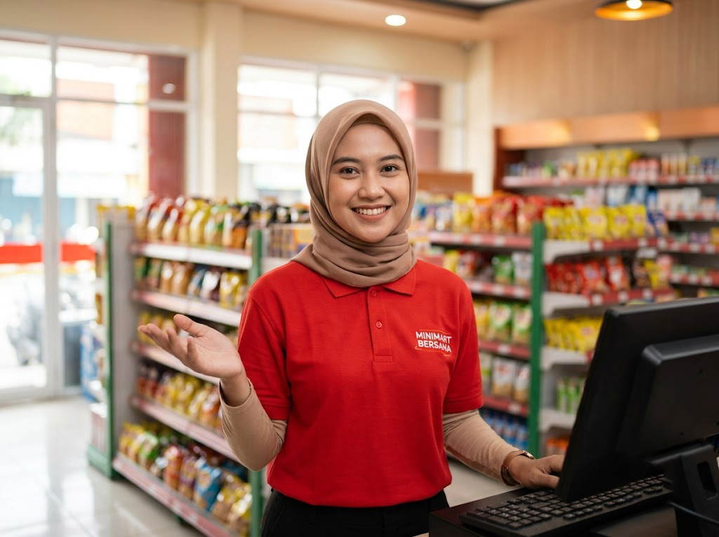 Kasir Minimarket Hasil Kerja Surau Ritel
